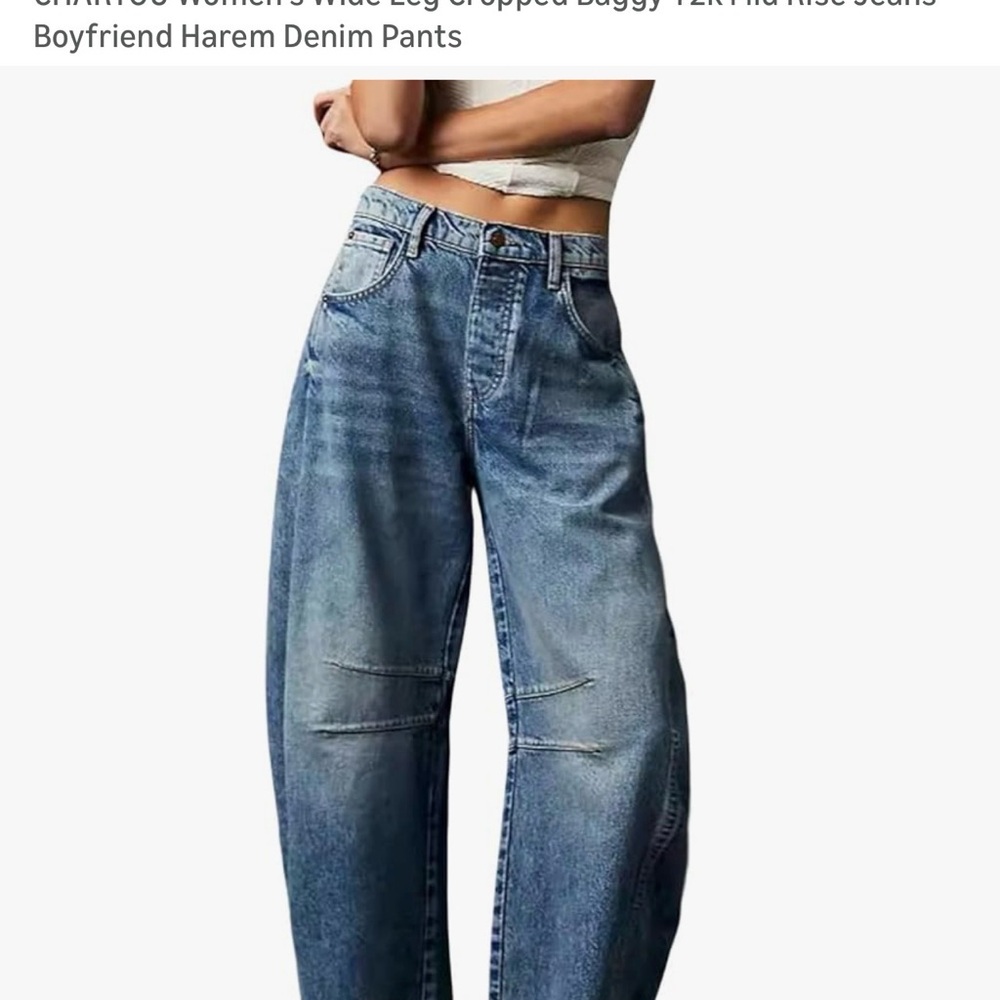 Amazon Barrel/Boyfriend Jean Blue Denim Jeans